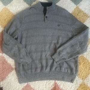 Chaps gray varsity pullover